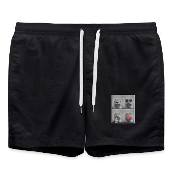 Krokodile Krokodil - Badeshorts - Schwarz - Vorne - AI Model Male 185 light (185cm)