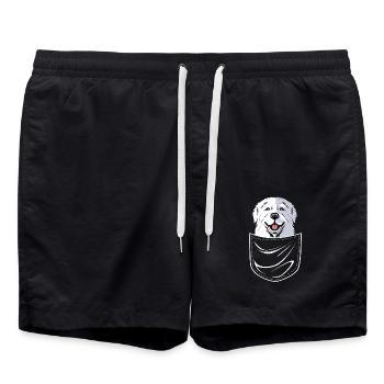 Chien des Pyrénées - Short de bain - noir - Devant - AI Model Male 185 light (185cm)