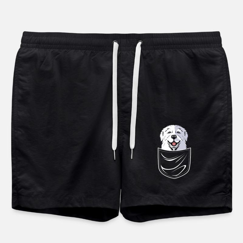 Pyrenean Dog - Swim Trunks - black
