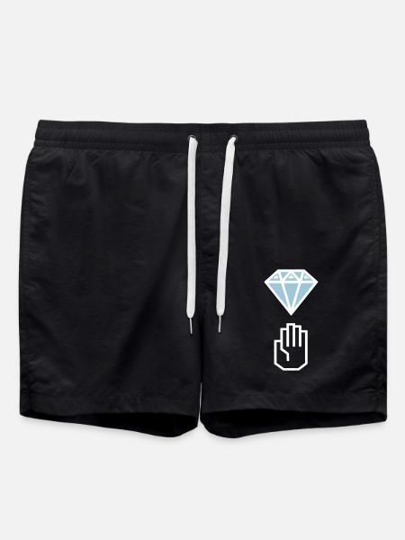 Diamond hands - Swim Trunks - black