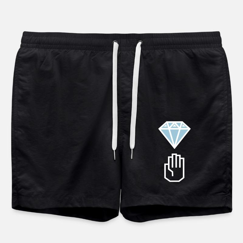 Diamond hands - Swim Trunks - black