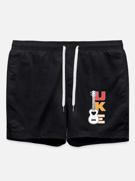 Ukulele - Swim Trunks - black