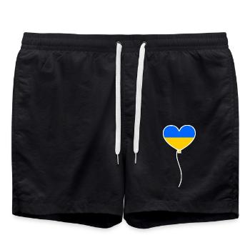 Ukraine - Badeshorts - Schwarz - Vorne - AI Model Male 185 light (185cm)