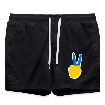 ukraine - Swim Trunks - black - Front - AI Model Male 185 light (185cm)
