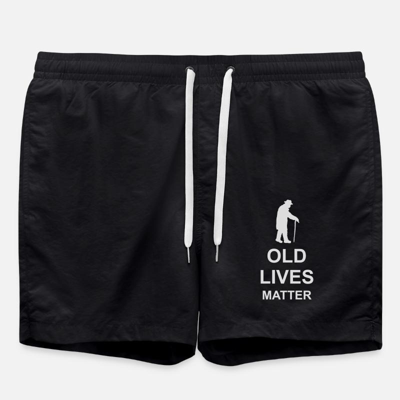 old lives matter quote - Swim Trunks - black