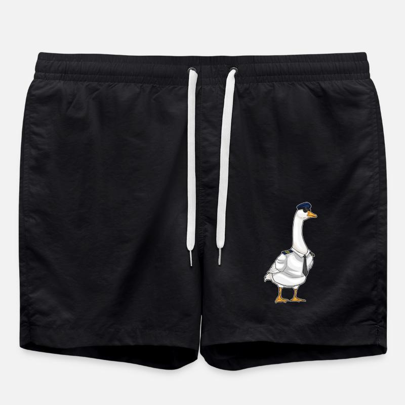 Duck Pilot Pilot Hat - Swim Trunks - black