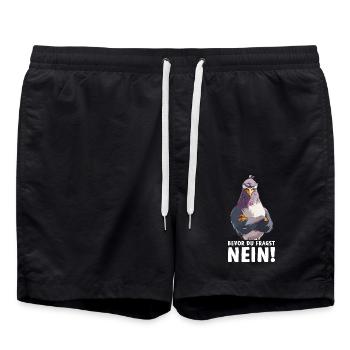 pigeon colombe oiseau pigeon éleveur avant de demander - Short de bain - noir - Devant - AI Model Male 185 light (185cm)