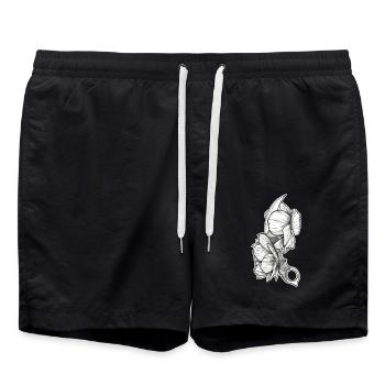 Flower Knife - Badeshorts - Schwarz - Vorne - AI Model Male 185 light (185cm)