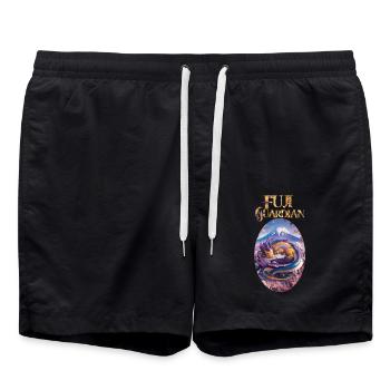 Der Wächter des Berges Fuji - Badeshorts - Schwarz - Vorne - AI Model Male 185 light (185cm)