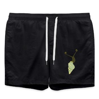 Escargot vert - Short de bain - noir - Devant - AI Model Male 185 light (185cm)