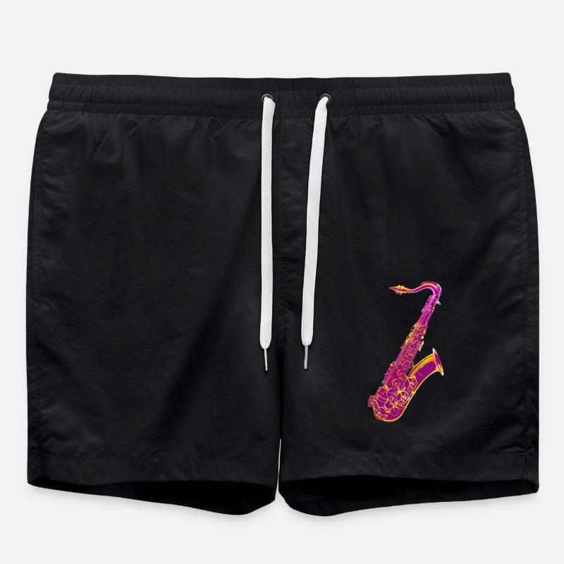 Saxophone - Swim Trunks - black