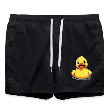 Duck rubber duck rubber duck yellow swim - Swim Trunks - black - Front - AI Model Male 185 light (185cm)