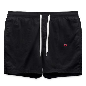 Chope de bière rouge - Short de bain - noir - Devant - AI Model Male 185 light (185cm)