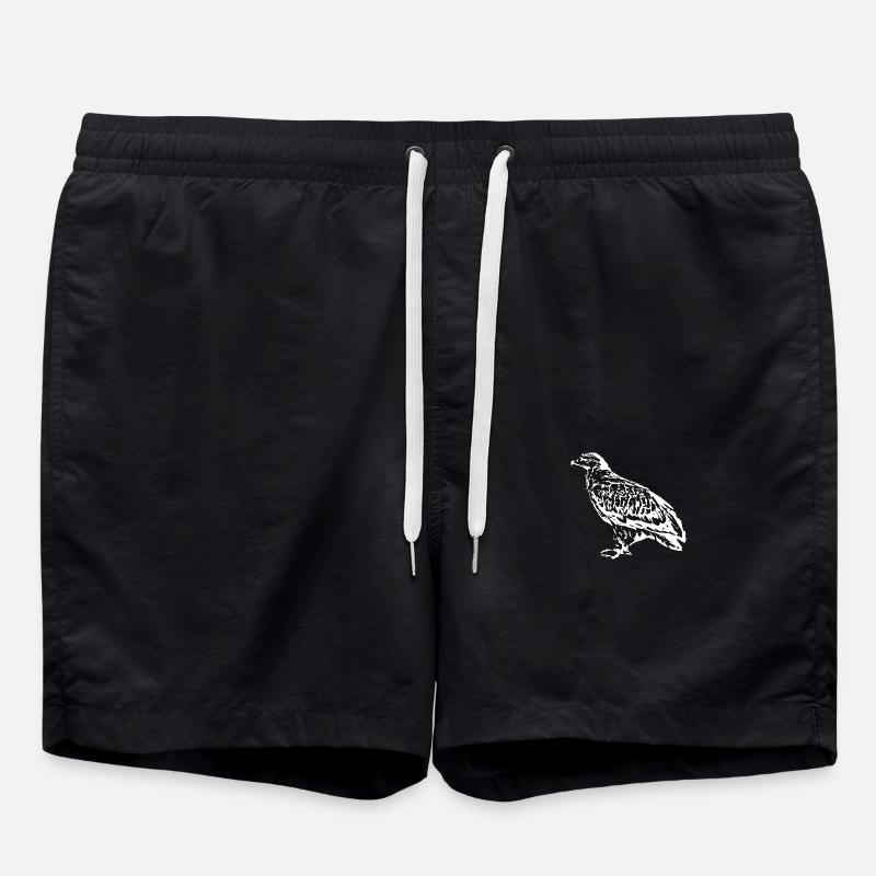 Falken Vogel Vögel - Badeshorts - Schwarz