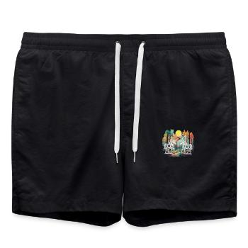 Forest Forest Dwellers Unicorns Unicorns Mythical Creatures - Swim Trunks - black - Front - AI Model Male 185 light (185cm)