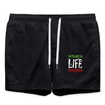 Women life freedom - Short de bain - noir - Devant - AI Model Male 185 light (185cm)