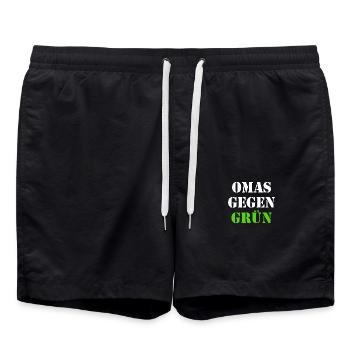 Omas gegen grün - Badeshorts - Schwarz - Vorne - AI Model Male 185 light (185cm)