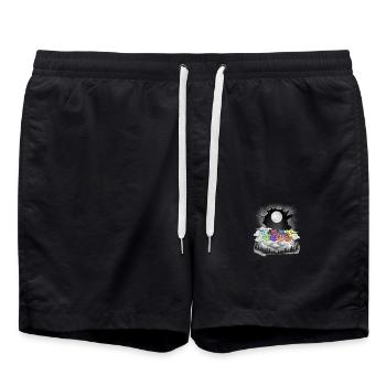 Halloween Flerdemäuse Fledermaus Kinder Kind Moon - Swim Trunks - black - Front - AI Model Male 185 light (185cm)