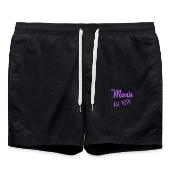 MOM. GRANNY - Swim Trunks - black - Front - AI Model Male 185 light (185cm)