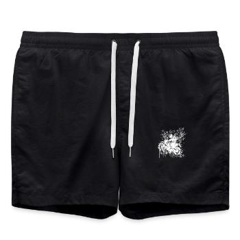 Passion Motorcycle Tattoo Style Bike - Swim Trunks - black - Front - AI Model Male 185 light (185cm)