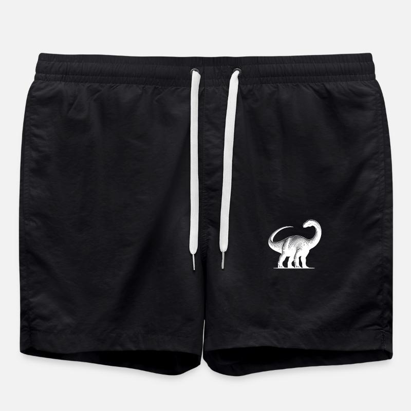 Dinosaure dinosaure dinosaure brachiosaure massif - Short de bain - noir