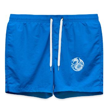 Wilder Schuppiger Vintager Drache mit Flügeln - Badeshorts - Cobalt blue - Vorne