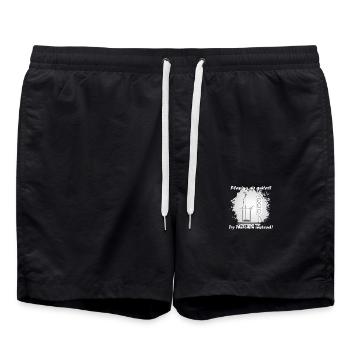 Playing air guitar? Try Theremin instead - Badeshorts - Schwarz - Vorne - AI Model Male 185 light (185cm)