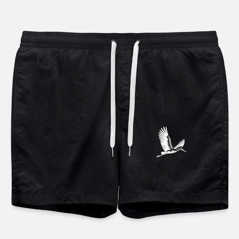 Flying Stork - Swim Trunks - black
