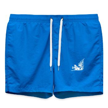 Rasendes Dragster Auto mit beeindruckende Flammen - Badeshorts - Cobalt blue - Vorne