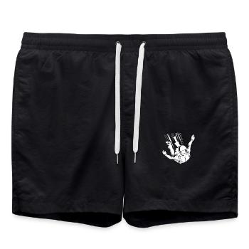 Skydiving Cool Skydiving Jump - Swim Trunks - black - Front - AI Model Male 185 light (185cm)
