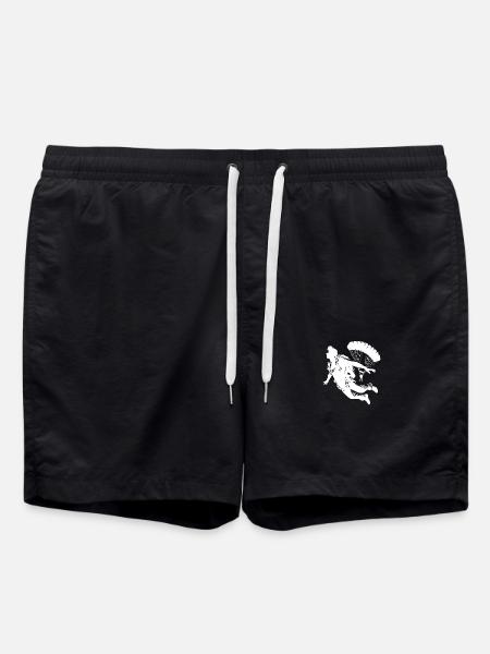 Two skydivers skydiving - Swim Trunks - black