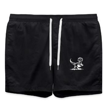 Snappy Raptor Dinosaur Fun Croquis - Short de bain - noir - Devant - AI Model Male 185 light (185cm)
