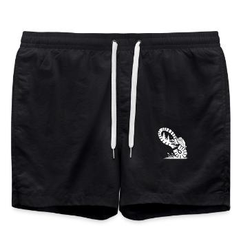 Hiking shoe with forest profile for hikers - Swim Trunks - black - Front - AI Model Male 185 light (185cm)