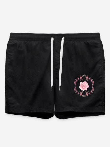 Flower - Badeshorts - Schwarz