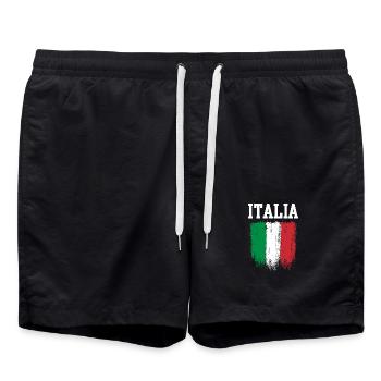 Drapeau Italie Brush - Short de bain - noir - Devant - AI Model Male 185 light (185cm)
