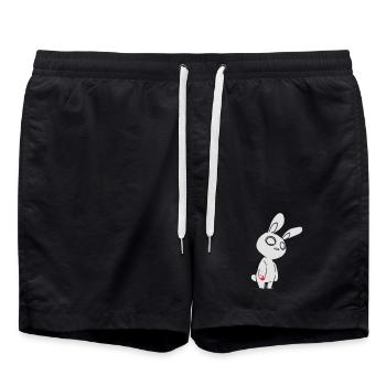 Zombie Hase – Gothic Bunny Halloween Blut Shirt - Badeshorts - Schwarz - Vorne - AI Model Male 185 light (185cm)