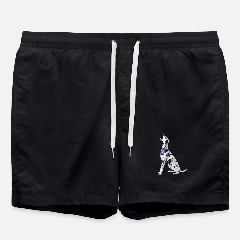 Dalmatiner mit Halstuch - Badeshorts - Schwarz