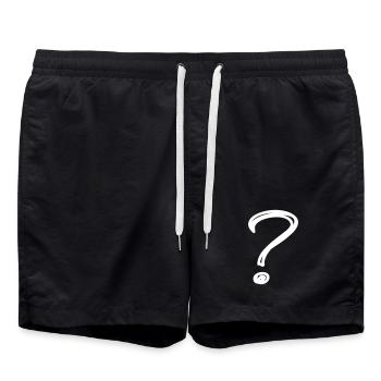 Un point d'interrogation - Short de bain - noir - Devant - AI Model Male 185 light (185cm)