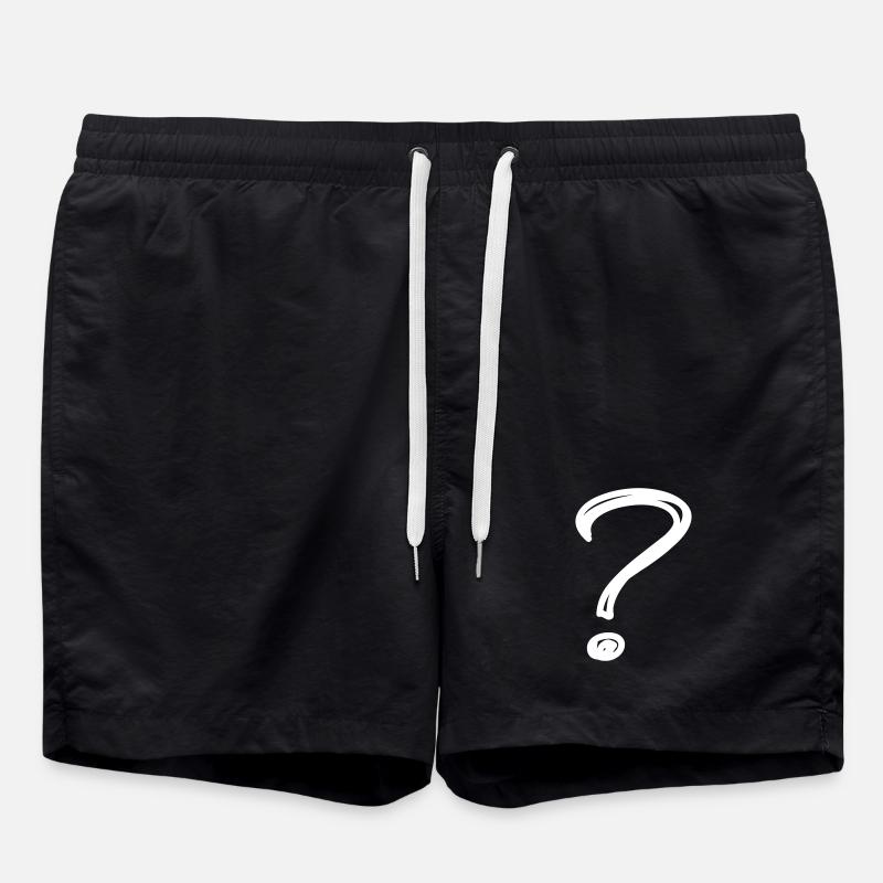 Ein Fragezeichen - Badeshorts - Schwarz