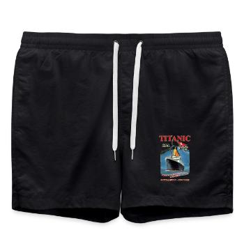 TITANIC liner creation Louis RUNEMBERG © Adagp - Swim Trunks - black - Front - AI Model Male 185 light (185cm)