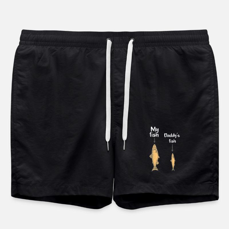 My fish, Daddy's fish - Swim Trunks - black