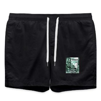 La Havane Cuba - Short de bain - noir - Devant - AI Model Male 185 light (185cm)