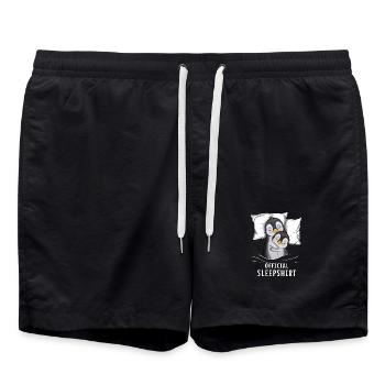 Official sleepshirt sweet penguins | Pinguine - Badeshorts - Schwarz - Vorne - AI Model Male 185 light (185cm)