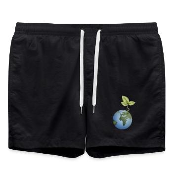 La graine dans le sol se déploie - Short de bain - noir - Devant - AI Model Male 185 light (185cm)