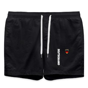 Fußball Deutschland EM 2024 Meister - Badeshorts - Schwarz - Vorne - AI Model Male 185 light (185cm)