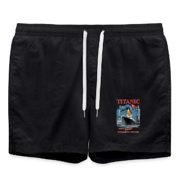 TITANIC liner creation Louis RUNEMBERG © Adagp - Swim Trunks - black - Front - AI Model Male 185 light (185cm)