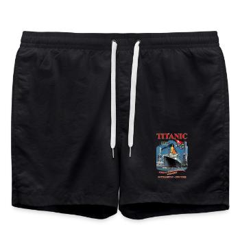 TITANIC creation Louis RUNEMBERG © Adagp - Swim Trunks - black - Front - AI Model Male 185 light (185cm)