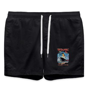 TITANIC SPIRIT Kreation Louis RUNEMBERG © Adagp - Badeshorts - Schwarz - Vorne - AI Model Male 185 light (185cm)
