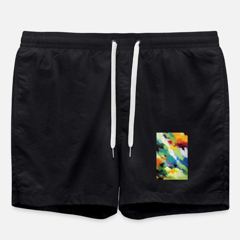Muster und Formen - Badeshorts - Schwarz