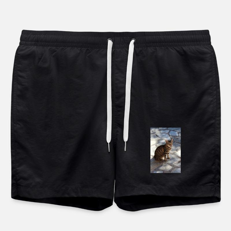 Cat Kitten - Swim Trunks - black